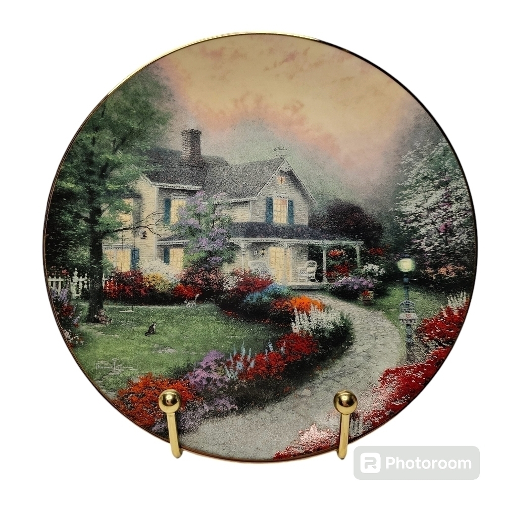 Thomas Kinkade Home Sweet Home Collector Plate Home is Where The Heart Is Series
